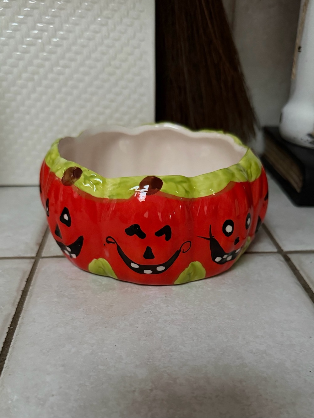 Vintage Royal Norfolk Jack-o-Lantern bowl Halloween